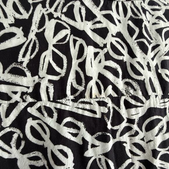 Kate Spade Shirt Dress M Drop Waist Tunic Ruffle Hem Abstract Print Office Chic - Picture 7 of 7